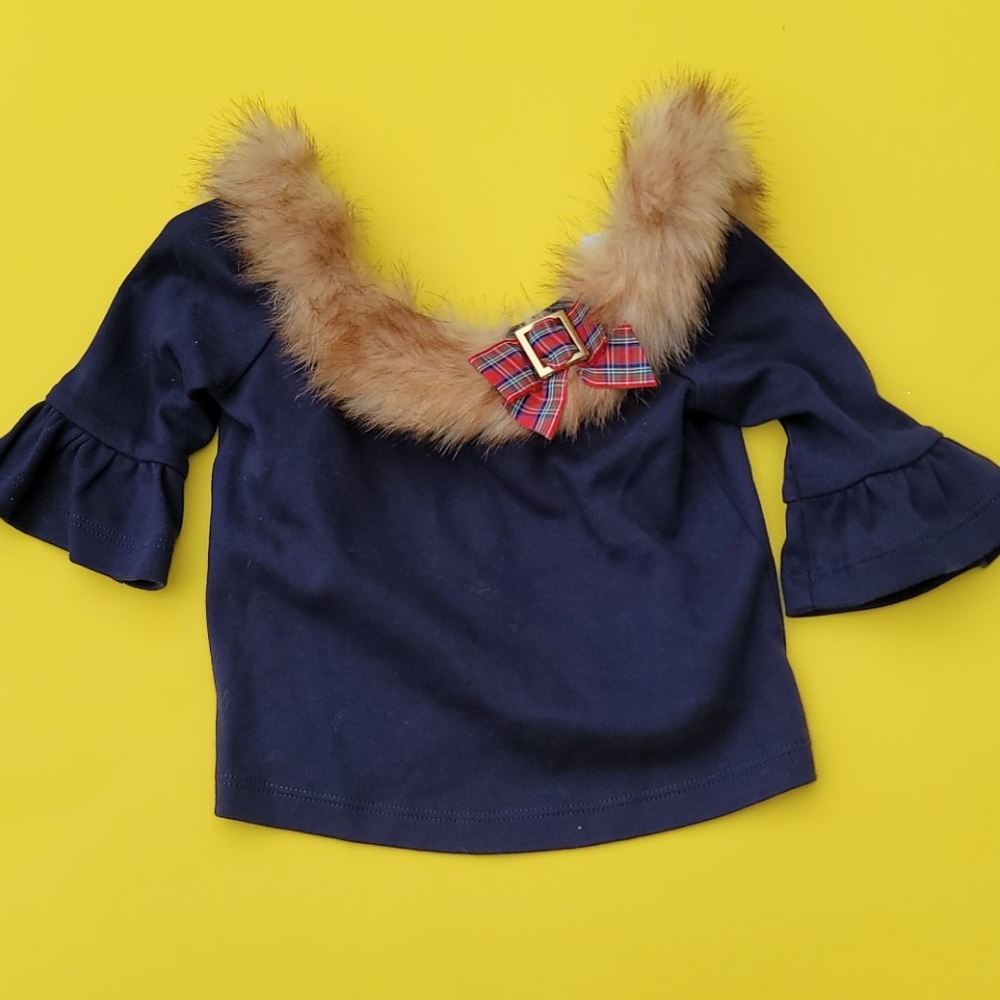 Toddler faux fur top